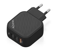 AISENS - Cargador GaN 65W, 2xUSB-C PD3.0 QC4.0, 1xUSB-A QC3.0, Negro - ASCH-65W3P027-BK
