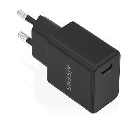 AISENS Cargador GAN USB-C PD3.0 1 x USB-C 20 W, Negro