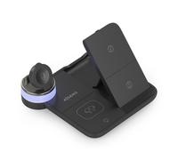 AISENS - Cargador Inalambrico USB-C 4 en 1 De 15W Para Movil, Apple Watch, Auriculares Con Estuche De Carga, - ASCH-15W4WC062-BK