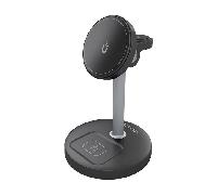 Aisens Cargador Inalámbrico USBC 15W 3 en 1 Negro