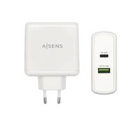 AISENS CARGADOR 48W 1xUSB-C PD3.0 30W 1xUSB-A QC3.0 18W BLANCO