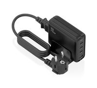 Aisens Cargador de sobremesa ASCH-140W4P056-BK GaN 140W 3xUSB-C PD3.1 1xUSB-A QC3.0 Negro