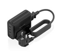 AISENS - Cargador Sobremesa GaN 140W, 3x USB-C PD3.1 QC4.0 QC5.0, 1x USB-A QC3.0, Negro