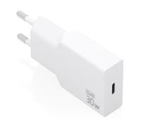 AISENS Cargador Ultra Delgado GAN 30 W, 1 x USB-C PD3.0, Blanco