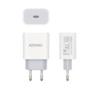 AISENS - Cargador USB-C P?3.0 1 Puerto 1x USB-C 20 W, Blanco