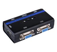 Aisens Conmutador Kvm Vga Usb 1u-2pc+Cable - Negro
