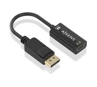 AISENS Conversor DisplayPort a HDMI 4K 60Hz DP M HDMI M Negro 15cm