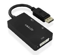 CABLE CONVERSOR AISENS DISPLAYPORT V1.2 A VGA/DVI/HDMI 4K NEGRO 15CM