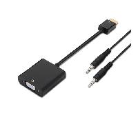 Aisens-Conversor Hdmi A Svg Audio, Hdmi A/M-Svga/H+Jack 3.5/H, Negro,