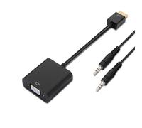 Aisens conversor HDMI a SVGA con audio (HDMI macho a SVGA hembra + jack 3,5 mm)