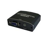 AISENS - Conversor SVGA+Audio a HDMI con alimentación, SVGA/H+JACK 3.5/H-HDMI A/H, Negro