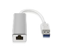 AISENS A106-0049 - Conversor Adaptador de Red RJ45 a USB 3 (15 cm, 10/100/1000 Mbps para PC y Portátiles) Color Plata