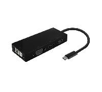 AISENS - A109-0679 - Conversor USB-C a DP/DVI/HDMI/VGA, USB-C/M-DP/H-DVI/H-HDMI/H-VGA/H, Negro, 15Cm