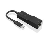 Adaptador USB 3.1 Aisens A106-0765/ USB-C Macho - RJ45 Hembra/ 11cm/ Negro