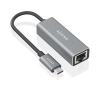 AISENS - Conversor USB3.1 Gen1 USB-C a ethernet Gigabit 10/100/1000 Mbps, Gris, 15cm - A109-0898