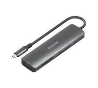 Docking USB Tipo-C Aisens ASUC-6P024-GR/ 1xHDMI/ 3xUSB/ 1xLector Tarjetas/ Gris