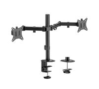 AISENS - DT32TSR-149 - Soporte de Mesa Eco Giratorio E Inclinable para Monitor/TV 9Kg (3 Pivotes, 2 Brazos) de 17-32, Negro