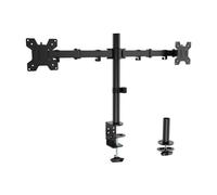 AISENS - DT32TSR-279 - Soporte de Mesa Eco Giratorio e Inclinable para Monitor/TV 10Kg (3 Pivotes, 2 Brazos) de 17-32, Negro