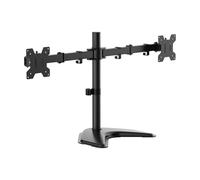 AISENS - DT32TSR-285 - Soporte de Mesa con Peana Eco Giratorio e Inclinable para Monitor/TV 10Kg (3 Pivotes, 2 Brazos) de 17-32, Negro