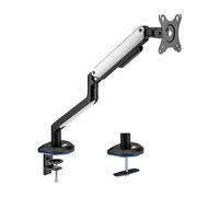 AISENS - DT32TSR-295 - Soporte de Mesa RGB Gaming Contrapeso Giratorio e Inclinable para Monitor/TV 9Kg (3 Pivotes, 1 Brazo) de 17-32, Negro-Blanco