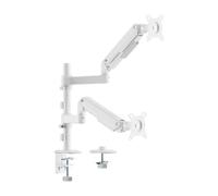 AISENS - DT32TSR-441 - Soporte DE Mesa Eco CONTRAPESO Giratorio E INCLINABLE para Monitor/TV 9KG (3 PIVOTES, 2 Brazos) DE 17-32, Blanco