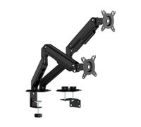 AISENS - DT32TSR-451 - Soporte DE Mesa Eco CONTRAPESO Giratorio E INCLINABLE para Monitor/TV 9KG (3 PIVOTES, 2 Brazos) DE 17-32, Negro