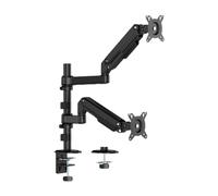 AISENS - DT32TSR-453 - Soporte DE Mesa Eco CONTRAPESO Giratorio E INCLINABLE para Monitor/TV 9KG (3 PIVOTES, 2 Brazos) DE 17-32, Negro