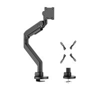 AISENS - DT57TSR-307 - Soporte DE Mesa Pro CONTRAPESO Giratorio E INCLINABLE para Monitor/TV 27KG (3 PIVOTES, 1 Brazo) DE 24-57, Negro