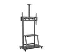 Aisens soporte de suelo eco con rueda, bandeja para dvd y soporte de c