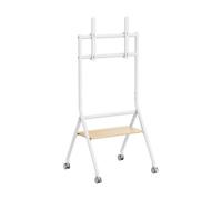 Aisens FT86FE-331 Blanco - Soporte de suelo móvil para TV y monitor 37" a 86"
