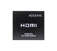 AISENS HDMI Duplicador 4k@30Hz 1x2 Con Alimentación, Negro