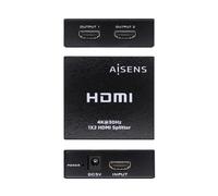 AISENS - HDMI Duplicador 4k@30Hz 1x2 Con Alimentación, Negro