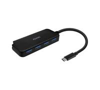 Aisens hub USB 3.1 USB-C con 4 puertos USB-A, cable 15 cm, negro