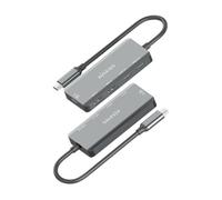 AISENS - Hub USB 3.1 USB-C, USB-C/M-1xUSB-C PD 100W+1xUSB-C USB3.0/H+1xUSB-C USB2.0/H+2xUSB-A USB2.0/H, Gris, 15cm