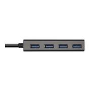 AISENS - Hub USB 3.1 USB-C, USB-C/M - 4 x Tipo A/H, Gris, 15 cm