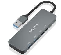 Aisens hub usb 3.2 gen2 10g usb-a, usb-a/m-2xusb-c/h-2xusb-a/h, gris,