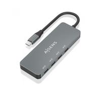 HUB AISENS USB 3.2 GEN2 10G USB-C/M-4XUSB-C/H 15CM GRIS