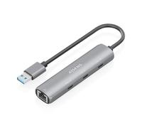 USB3.0 DOCK AISENS USB-A A ETHERNET GIGABIT HUB 3XUSB-C GRIS 15CM