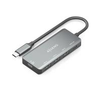 Hub USB Tipo-C Aisens A109-0945/ 3xUSB/ 1xUSB Tipo-C/ 1xUSB Tipo-C PD/ Gris