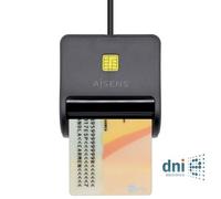 Aisens Lector de tarjetas inteligente DNIe ASCR-SN01-BK USB 2.0 Negro