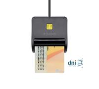 Aisens lector de tarjetas externo inteligente dni, negro