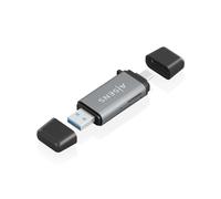 Lector de Tarjetas Aisens ASCR-2AC11-GR SD MicroSD MMC RS-MMC USB-A USB-C Gris