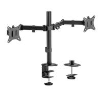 Aisens soporte de mesa eco giratorio e inclinable para monitor/tv 9kg (3 pivotes, 2 brazos) de 17-32, negro
