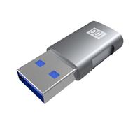 AISENS - Mini Adaptador USB 3.2 GEN2 10G 3A, Tipo USB-C/H-A/M, Gris