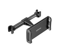 AISENS MSC1P-107 Soporte Coche Ajustable (1 PIVOTE) para REPOSACABEZAS para TELEFONO/Tablet, Negro