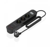 AISENS Regleta de Enchufes Multifuncion con 3 Tomas + Cargador PD3.0 20W 2xUSB-C