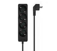 Aisens Regleta Multiple de 4 Tomas sin Interruptor con Cable 3×1.5mm2-1.4m - Color Negro