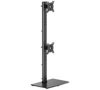 AISENS - DT34TSR-459 - Soporte DE Mesa con PEANA Eco Giratorio E INCLINABLE para 2 Monitor/TV 12KG DE 17-34, Negro