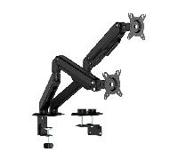 AISENS - DT32TSR-451 - Soporte DE Mesa Eco CONTRAPESO Giratorio E INCLINABLE para Monitor/TV 9KG (3 PIVOTES, 2 Brazos) DE 17-32, Negro
