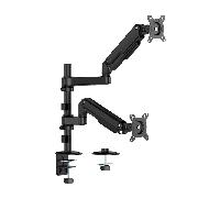 AISENS Soporte de Mesa Eco Contrapeso Giratorio e Inclinable para Monitor TV 9KG 3 Pivotes 2 Brazos de 17 32 Negro